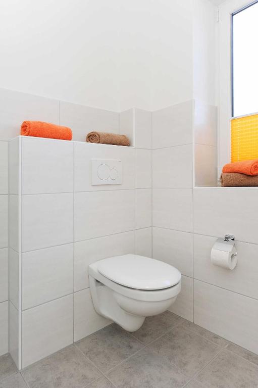 Koupelna v ubytování Haus Leuchtturm