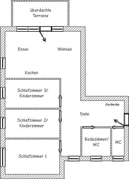 Půdorys ubytování Haus Leuchtturm
