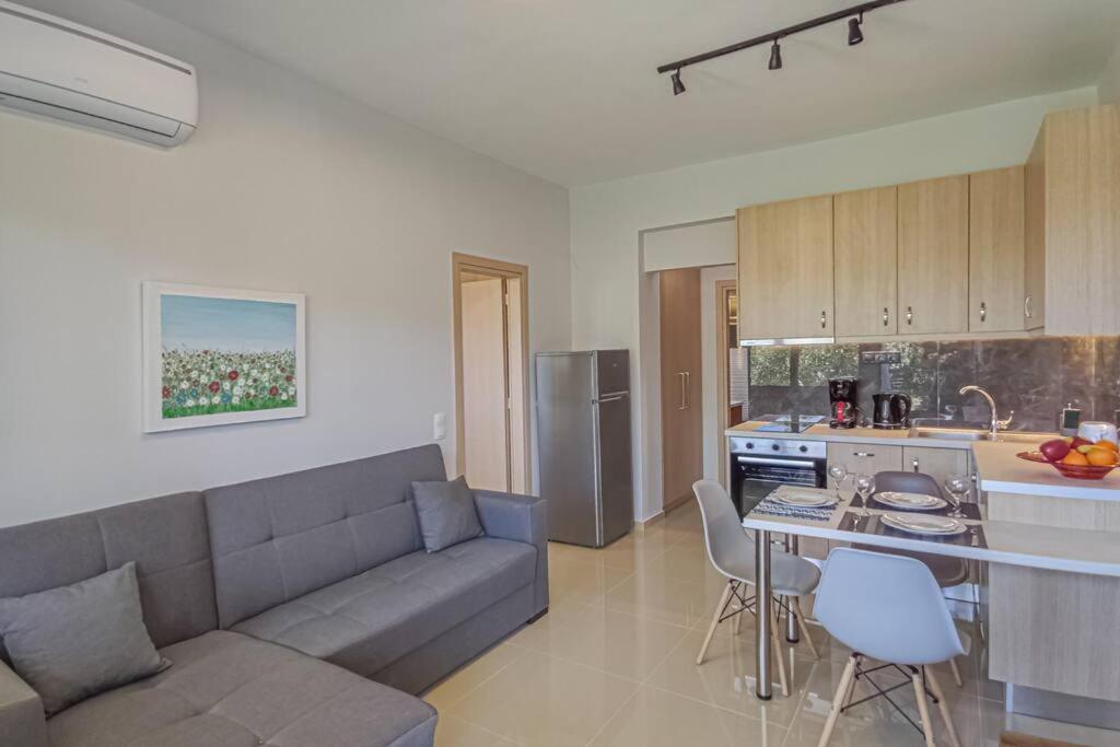 Kuchyň nebo kuchyňský kout v ubytování Renovated apartment 2 -Platanias