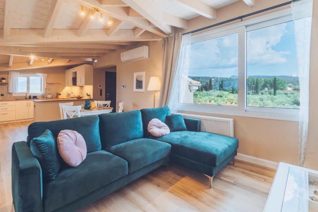 Posezení v ubytování Melena Premium Suites