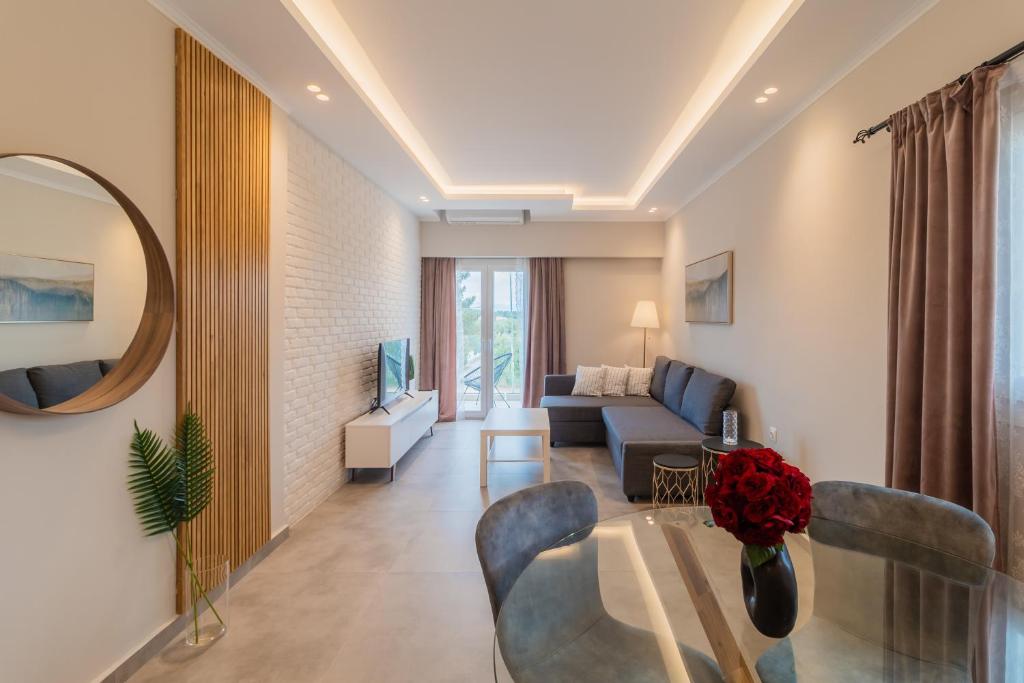 Posezení v ubytování Melena Premium Suites