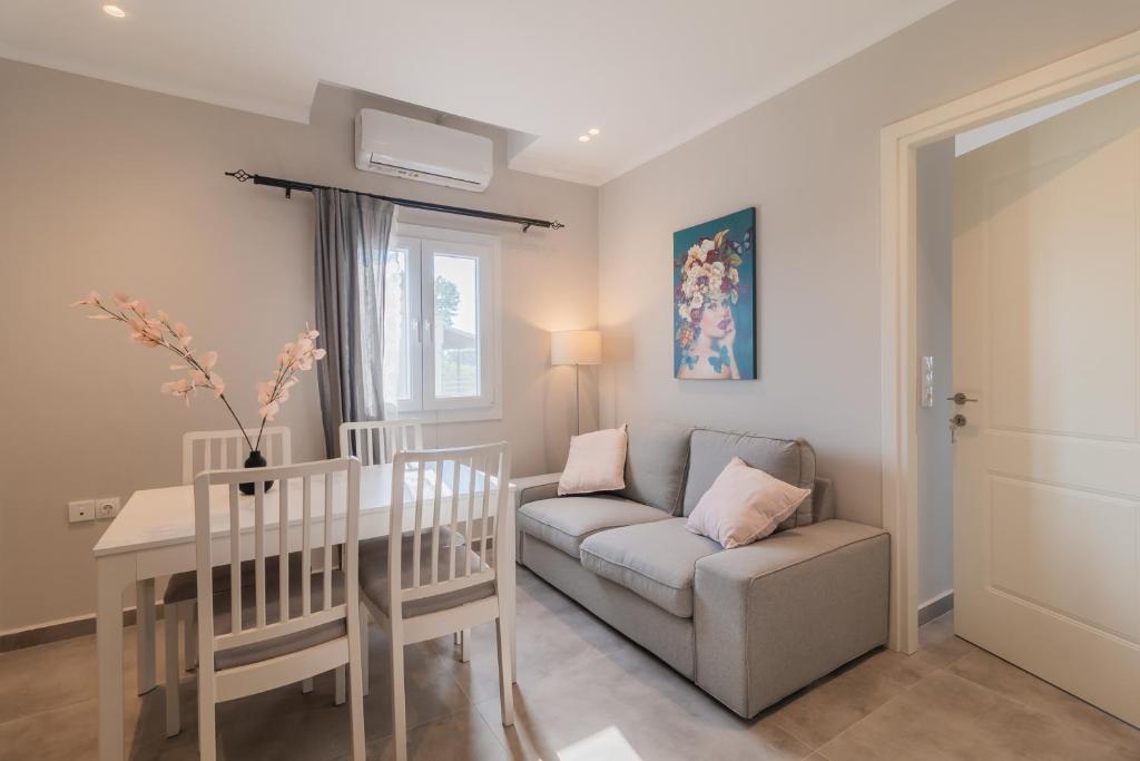 Posezení v ubytování Melena Premium Suites