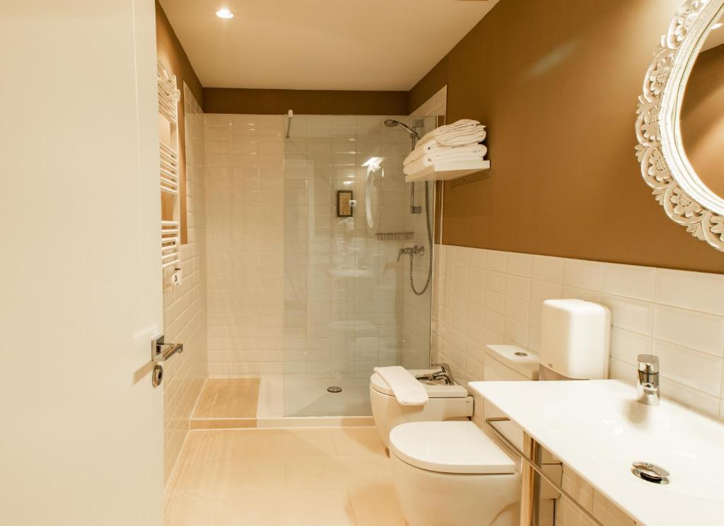 Koupelna v ubytování Hotel Torre Zumeltzegi