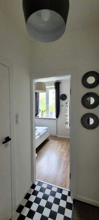 Posteľ alebo postele v izbe v ubytovaní Apartament Przy Bocznej