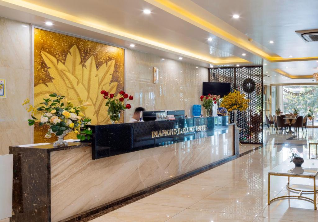 TV a/nebo společenská místnost v ubytování Diamond Luxury Hotel