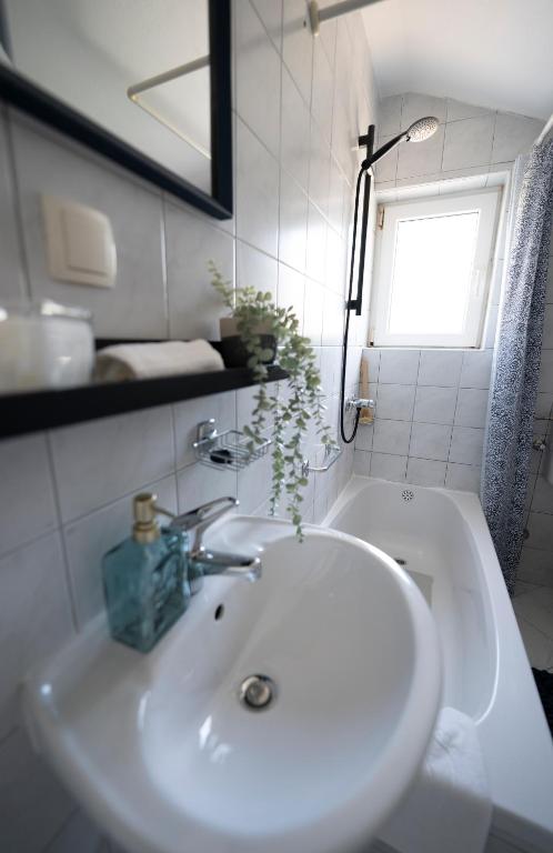 Koupelna v ubytování L'infini Sea View apartments Zubovići