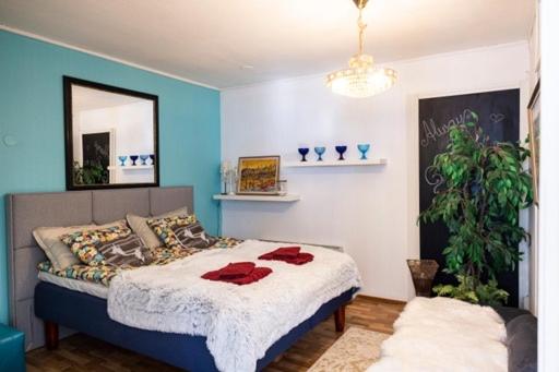 Postel nebo postele na pokoji v ubytování Villa Shaman