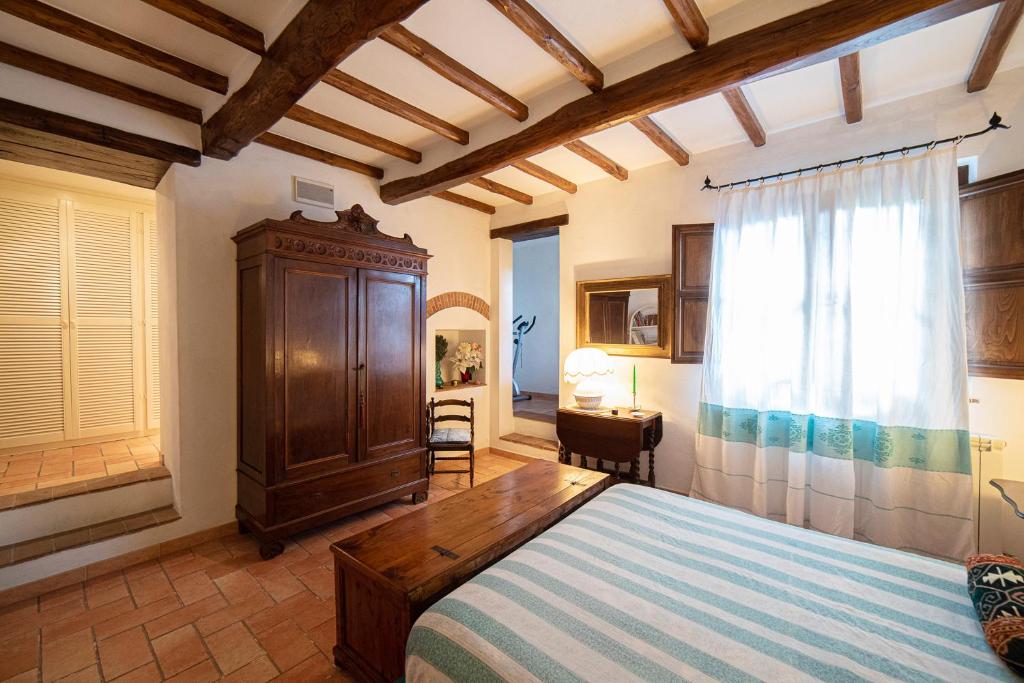 Łóżko lub łóżka w pokoju w obiekcie Pace e Relax, Wonderful Villa, Versilia sea view