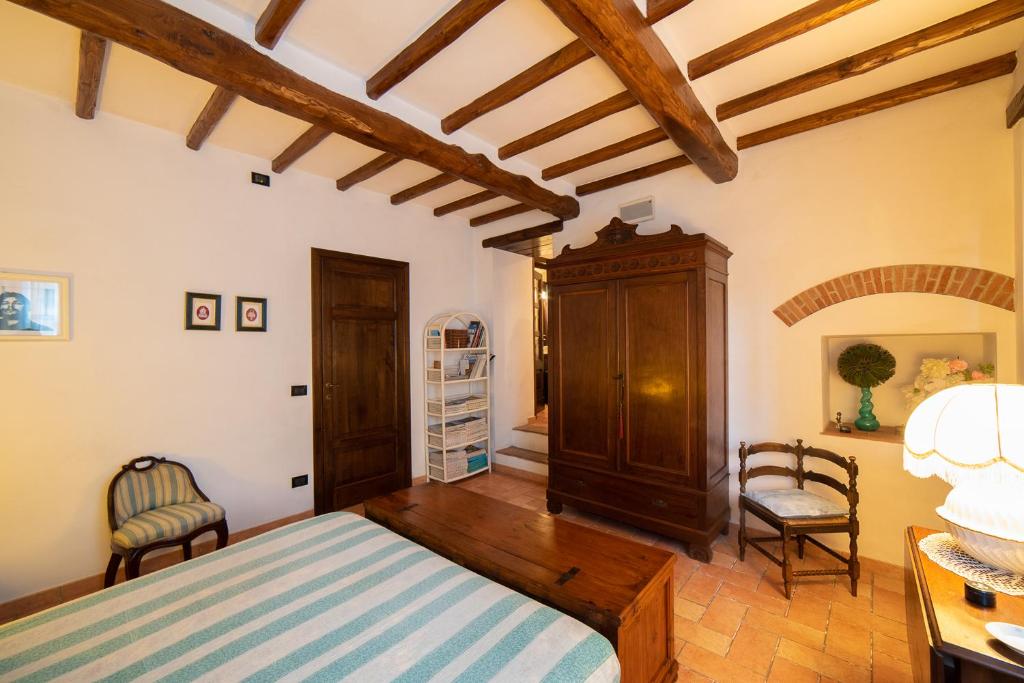 Łóżko lub łóżka w pokoju w obiekcie Pace e Relax, Wonderful Villa, Versilia sea view
