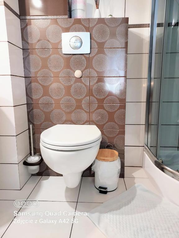 Kúpeľňa v ubytovaní Pokoje u Rybaka