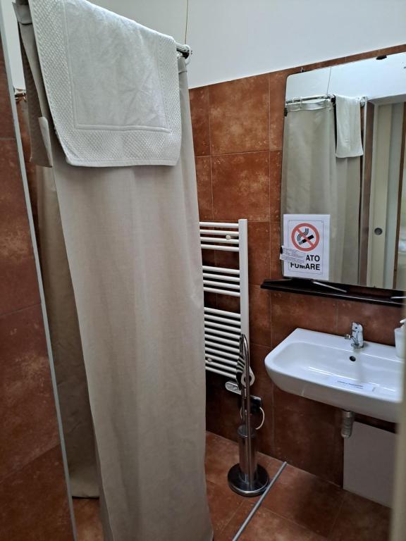 Koupelna v ubytování B&B All'Aeroporto