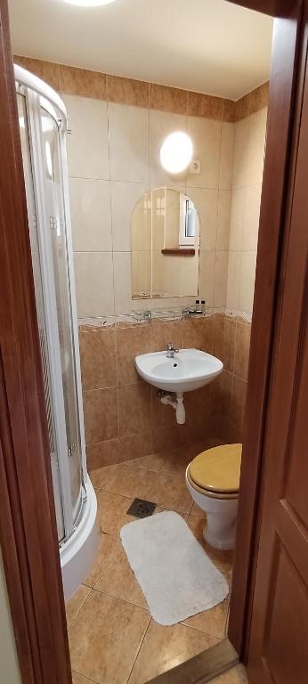 Koupelna v ubytování Rózsakert Apartmanház