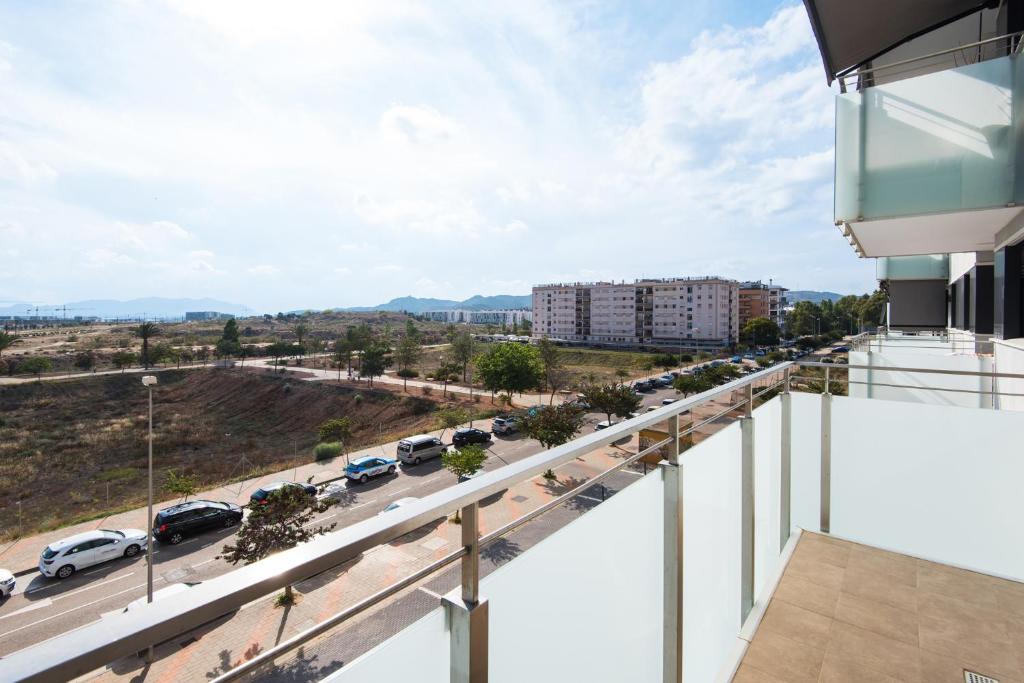 Balkón alebo terasa v ubytovaní UNIVERSITY & TECH PARK MALAGA APARTMENT
