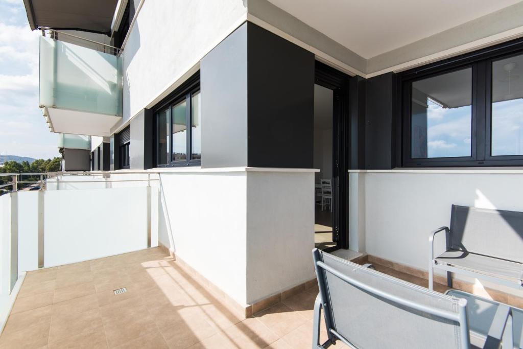 Balkón alebo terasa v ubytovaní UNIVERSITY & TECH PARK MALAGA APARTMENT