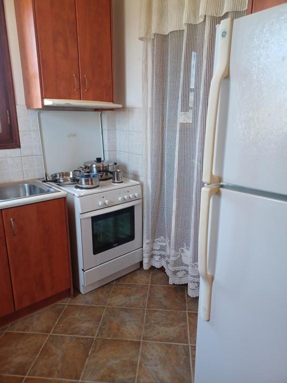 Kuchyň nebo kuchyňský kout v ubytování LALAROUS Studios & Apartments