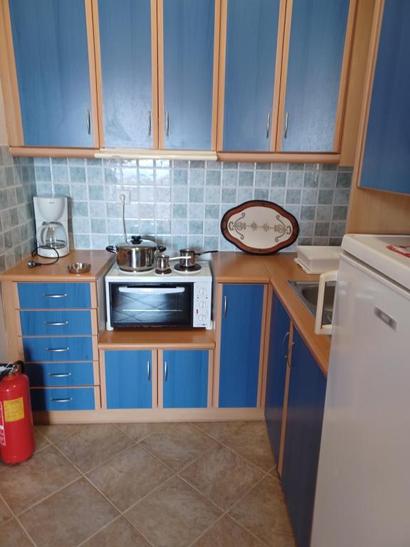 Kuchyň nebo kuchyňský kout v ubytování LALAROUS Studios & Apartments