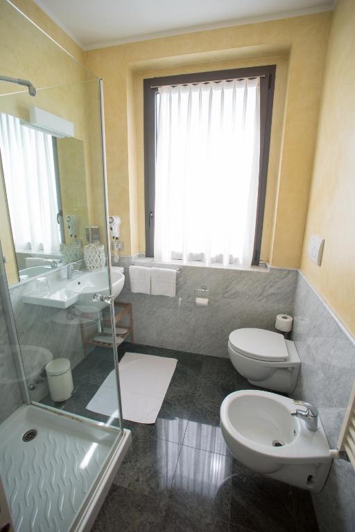 Koupelna v ubytování Berghotel