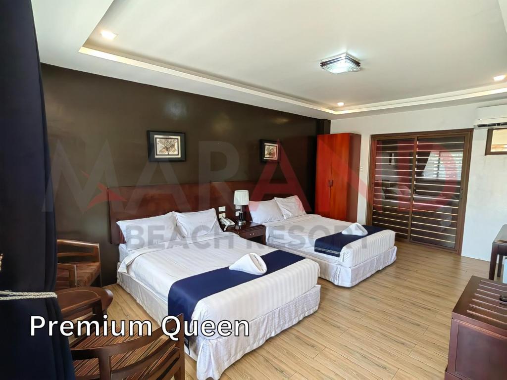 Postel nebo postele na pokoji v ubytování Marand Beach Resort