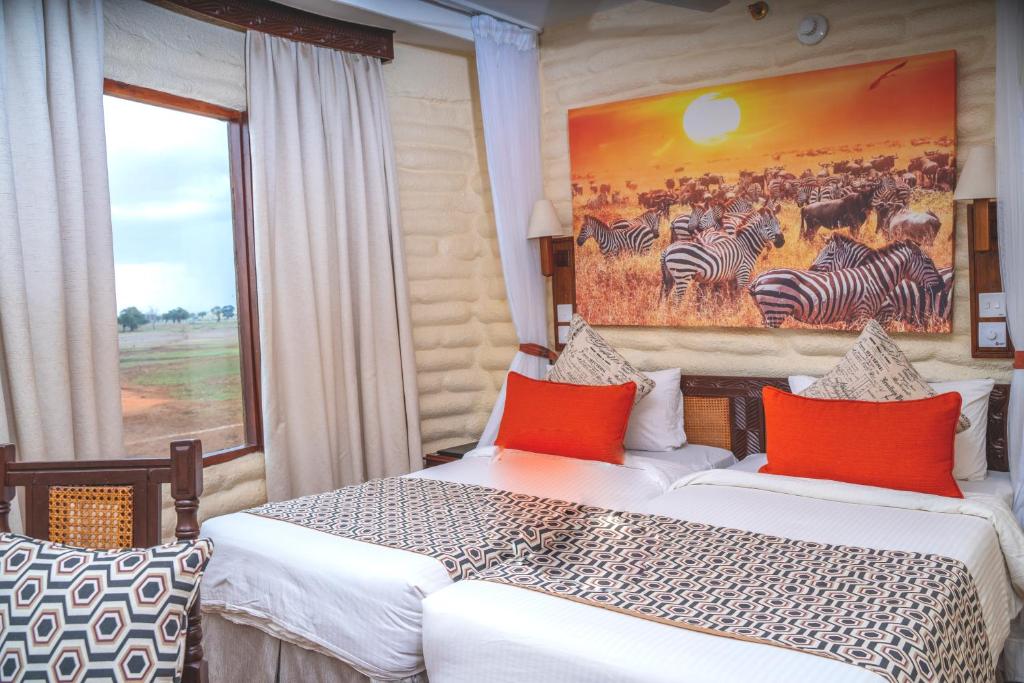 Postel nebo postele na pokoji v ubytování Salt Lick Safari Lodge