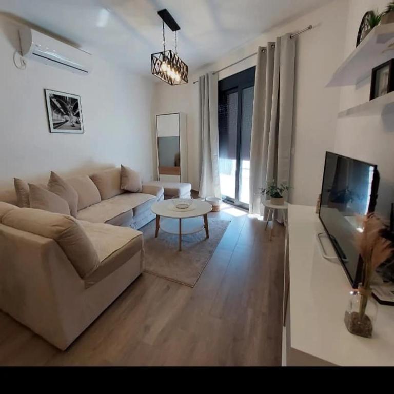 Televízia a/alebo spoločenská miestnosť v ubytovaní APARTMENT DZANA