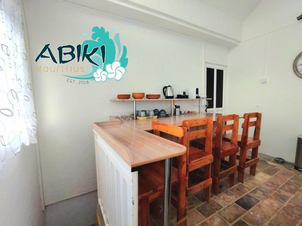 Kuchyň nebo kuchyňský kout v ubytování Maya-Abiki Mauritius