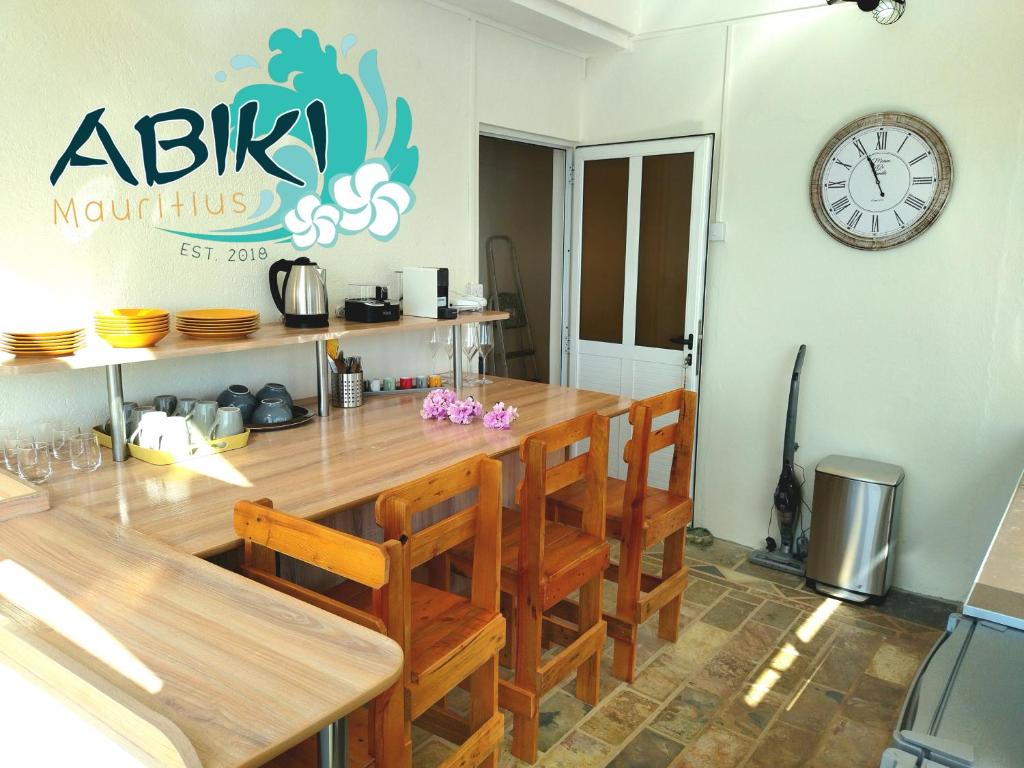 Kuchyň nebo kuchyňský kout v ubytování Maya-Abiki Mauritius