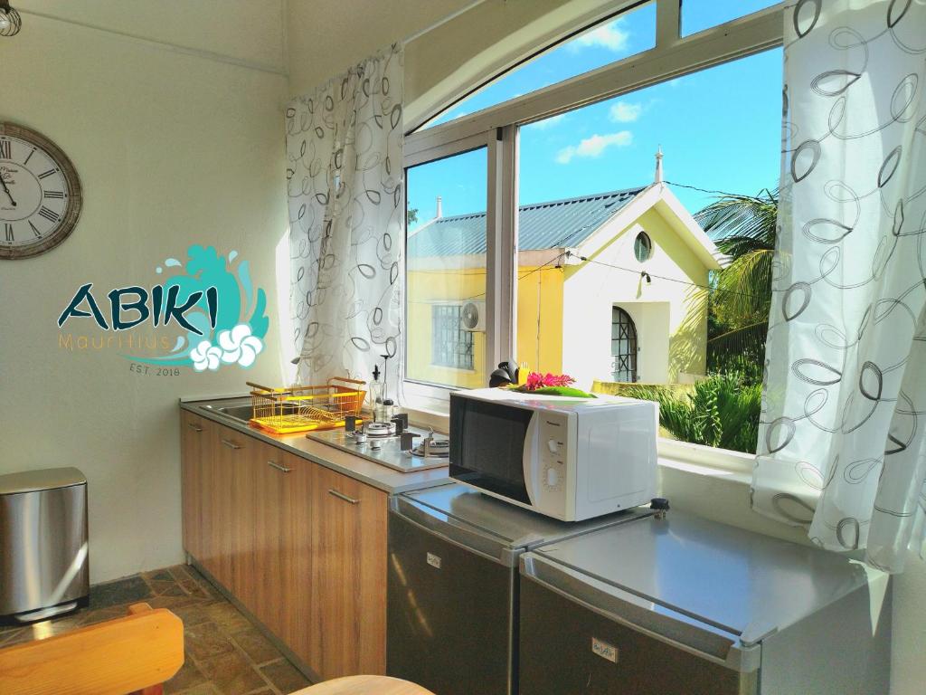 Kuchyň nebo kuchyňský kout v ubytování Maya-Abiki Mauritius