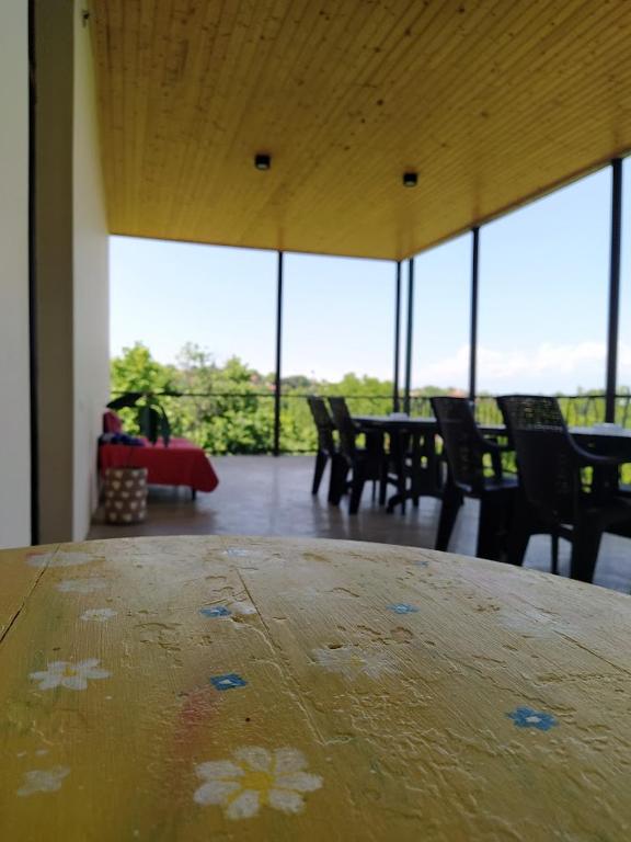 Balkón nebo terasa v ubytování Shanshe