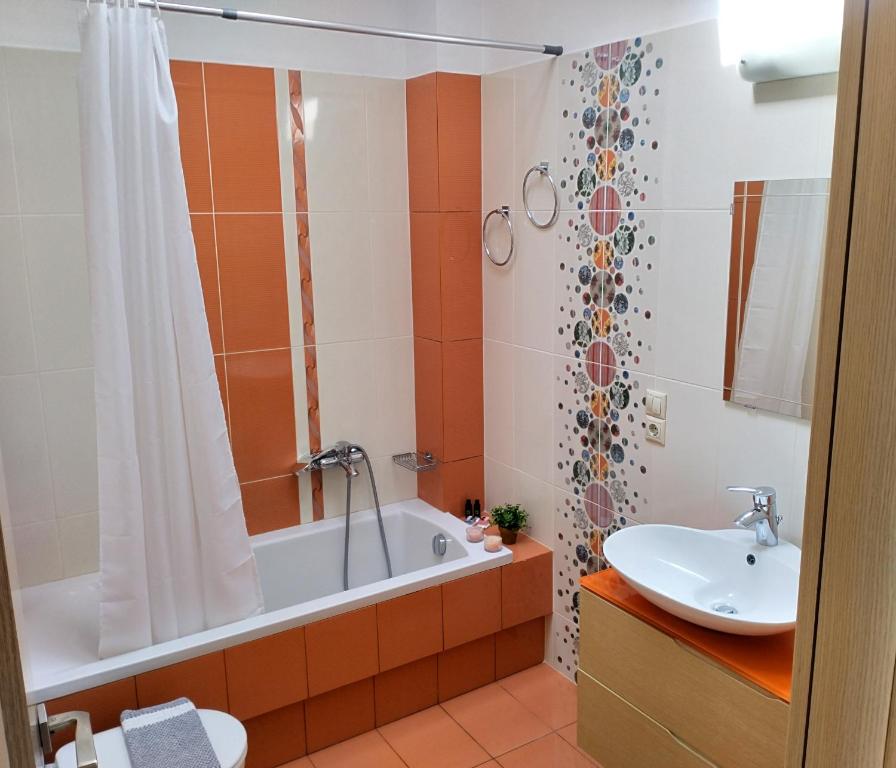 A bathroom at Chania Olive Home