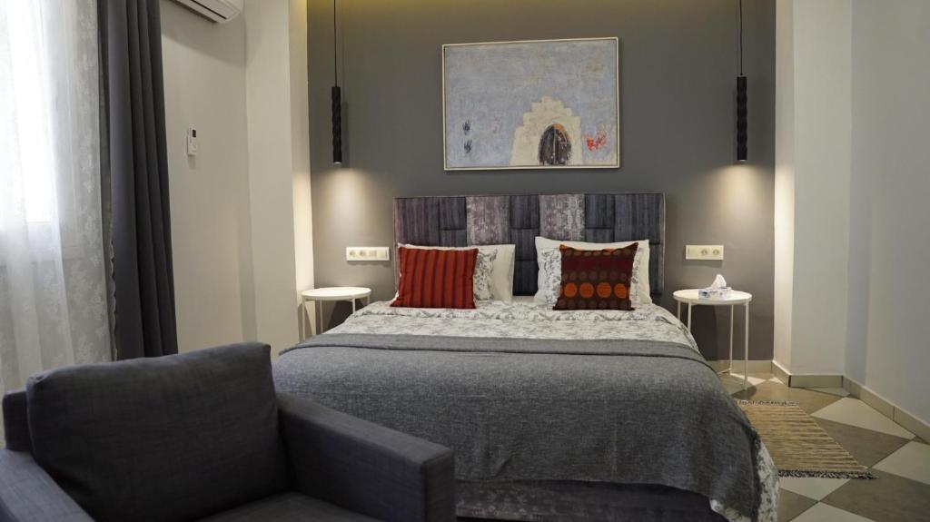 Кровать или кровати в номере riad casa bahia asilah