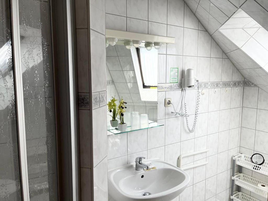 Koupelna v ubytování Hotel Nordwind
