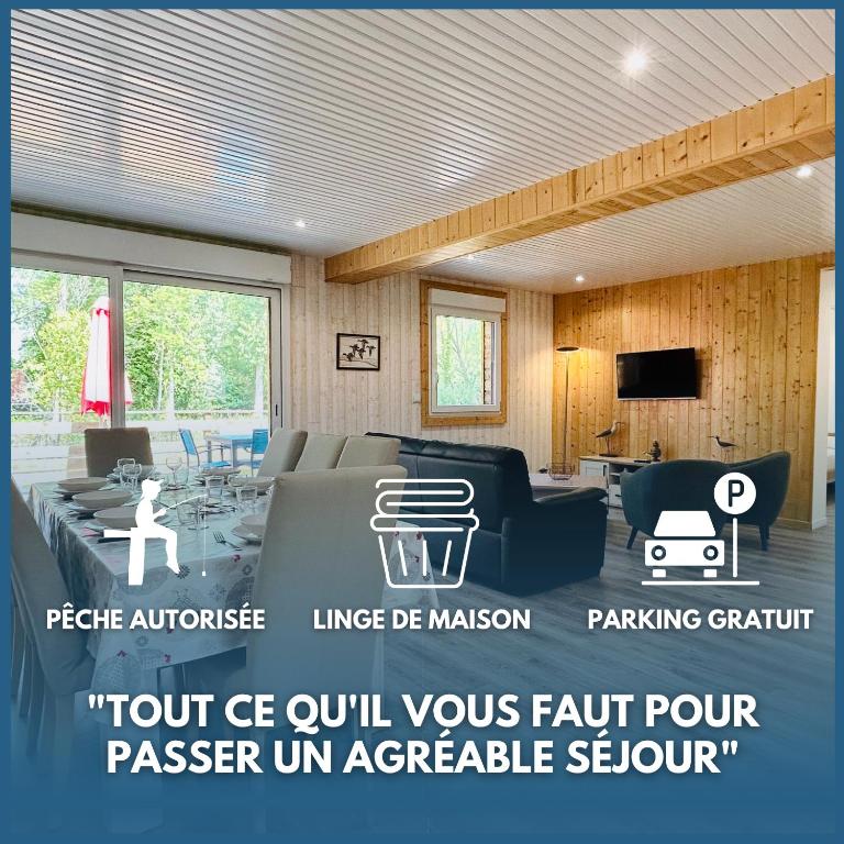 Fotografie z fotogalerie ubytování Chalet avec terrasse sur pilotis vue sur l'étang v destinaci Rue