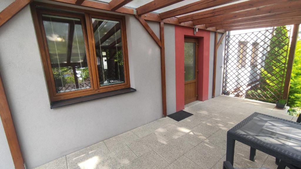 Balkón nebo terasa v ubytování Apartmány TriMM