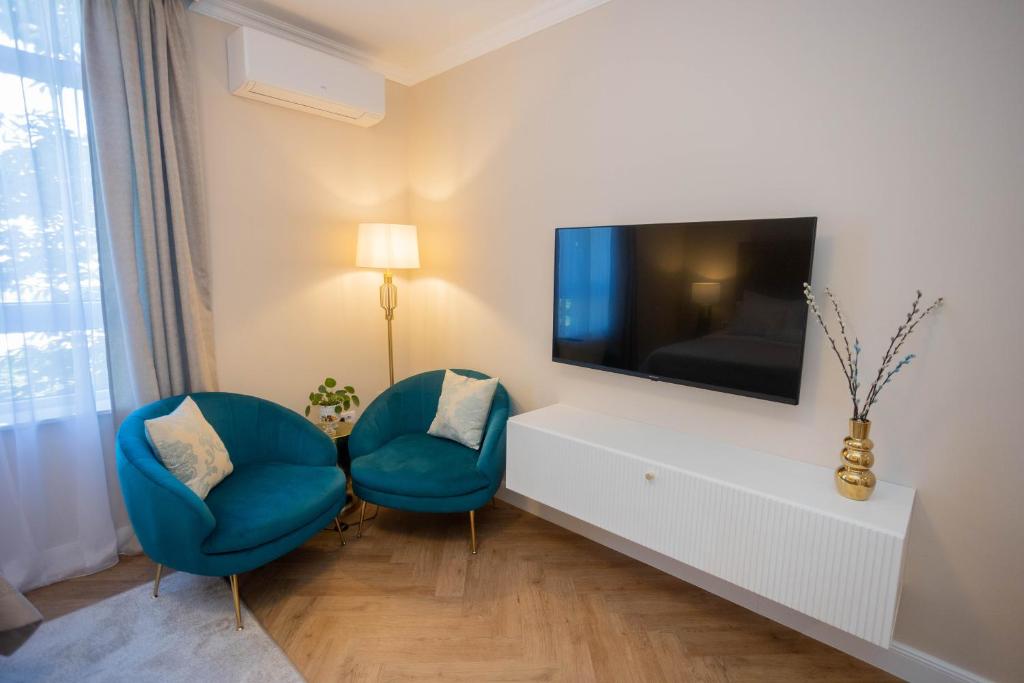 TV a/nebo společenská místnost v ubytování City and Style Luxury Rooms Split
