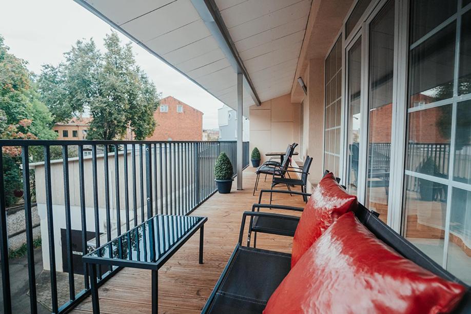 Balkón nebo terasa v ubytování Alpetri Apartments