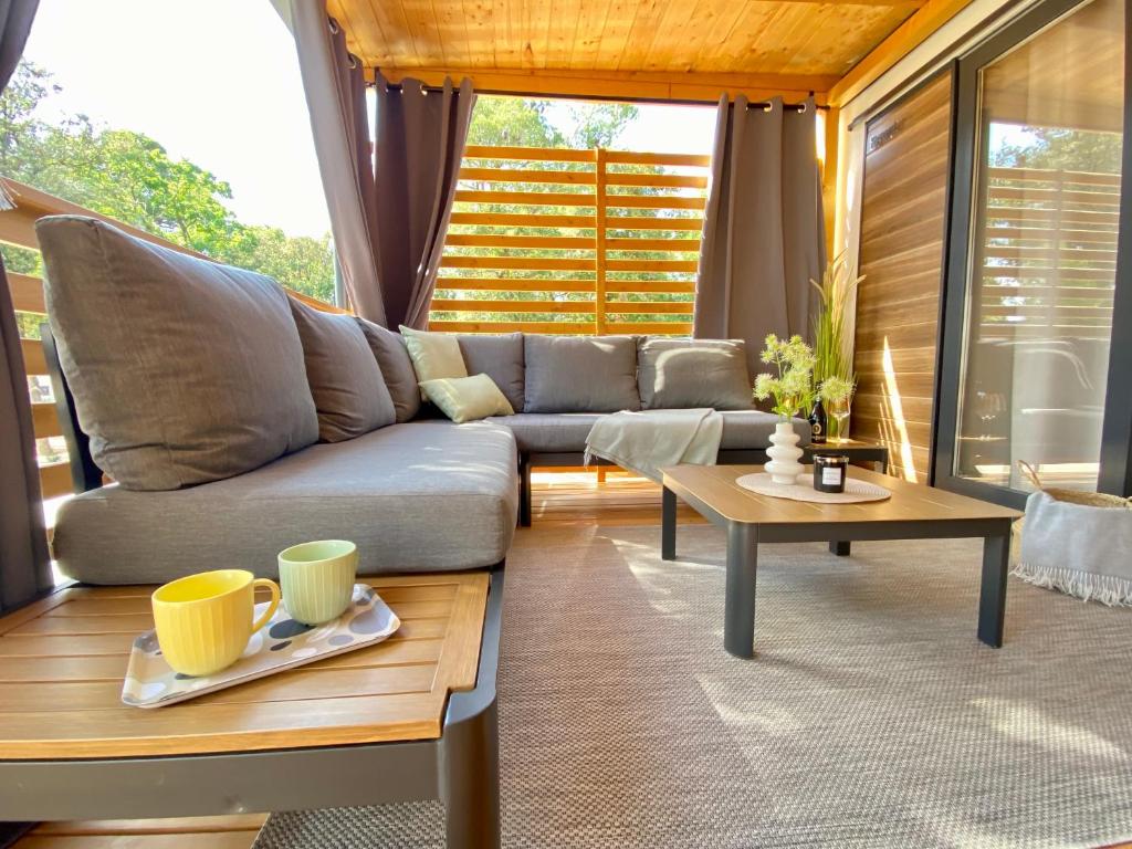 Posezení v ubytování Mobile Homes MaLu
