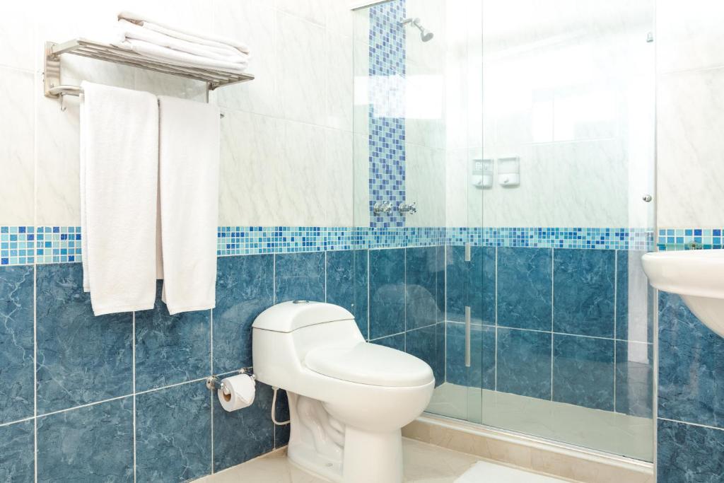 Koupelna v ubytování Hotel Manantial Melgar