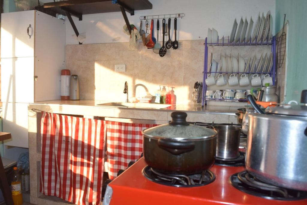 Kuchyň nebo kuchyňský kout v ubytování Casa 2600