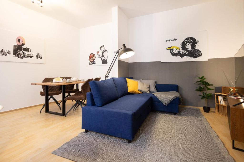 Posezení v ubytování Ko-Living Space an der Oper - Street Art Design Apartments