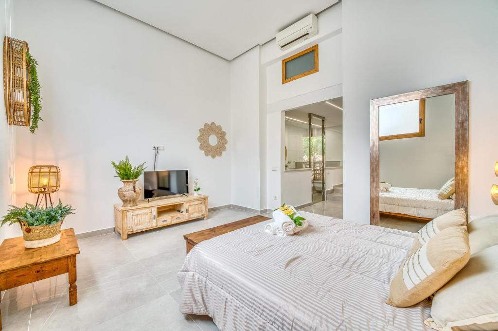 Postel nebo postele na pokoji v ubytování Ideal Property Mallorca - Verdera