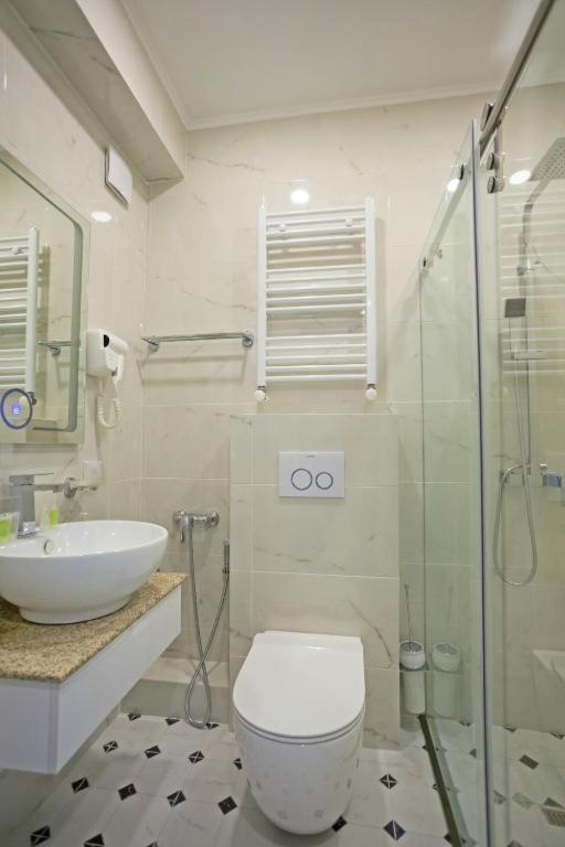 Koupelna v ubytování Hotel Genio
