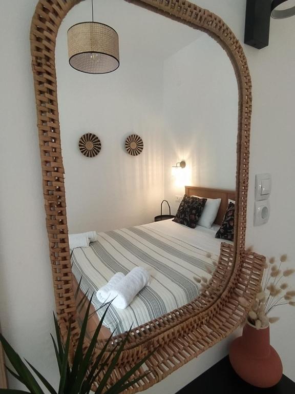 Кровать или кровати в номере Villa Thalia
