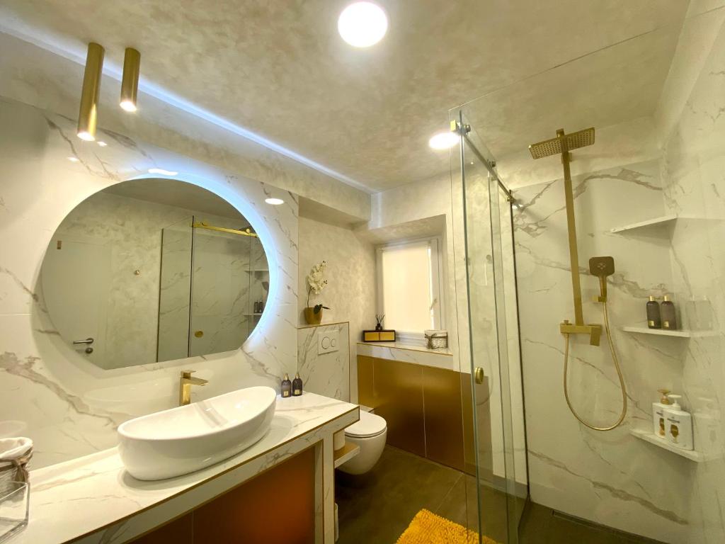 Koupelna v ubytování Guest House Laura
