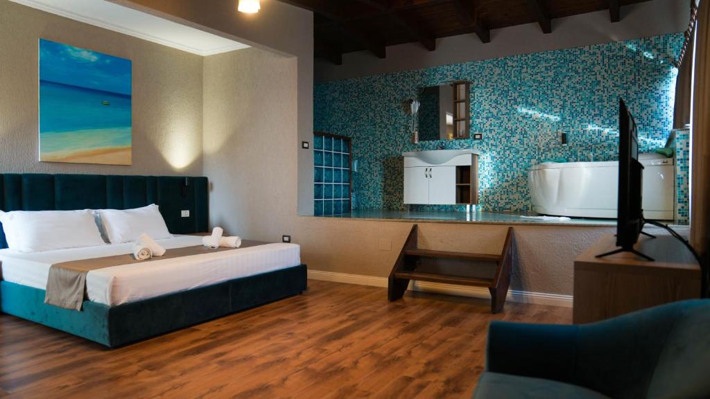 Kuchyň nebo kuchyňský kout v ubytování Hotel Majestic