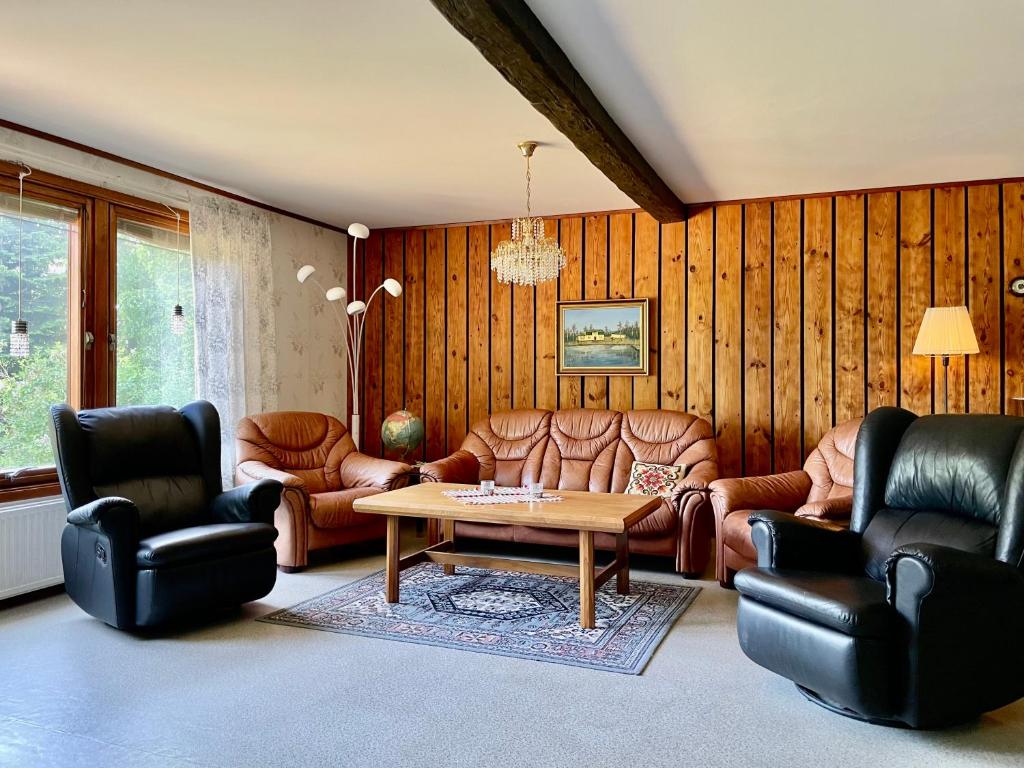 Posezení v ubytování Holiday Home Småland Paradiset