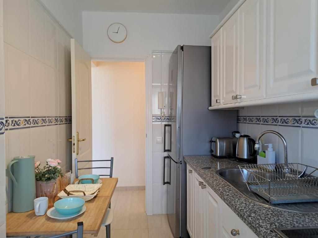 Kuchyň nebo kuchyňský kout v ubytování San Andres Beach View Apartment