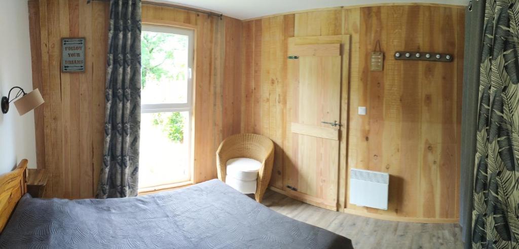 Postel nebo postele na pokoji v ubytování Gîte Baden
