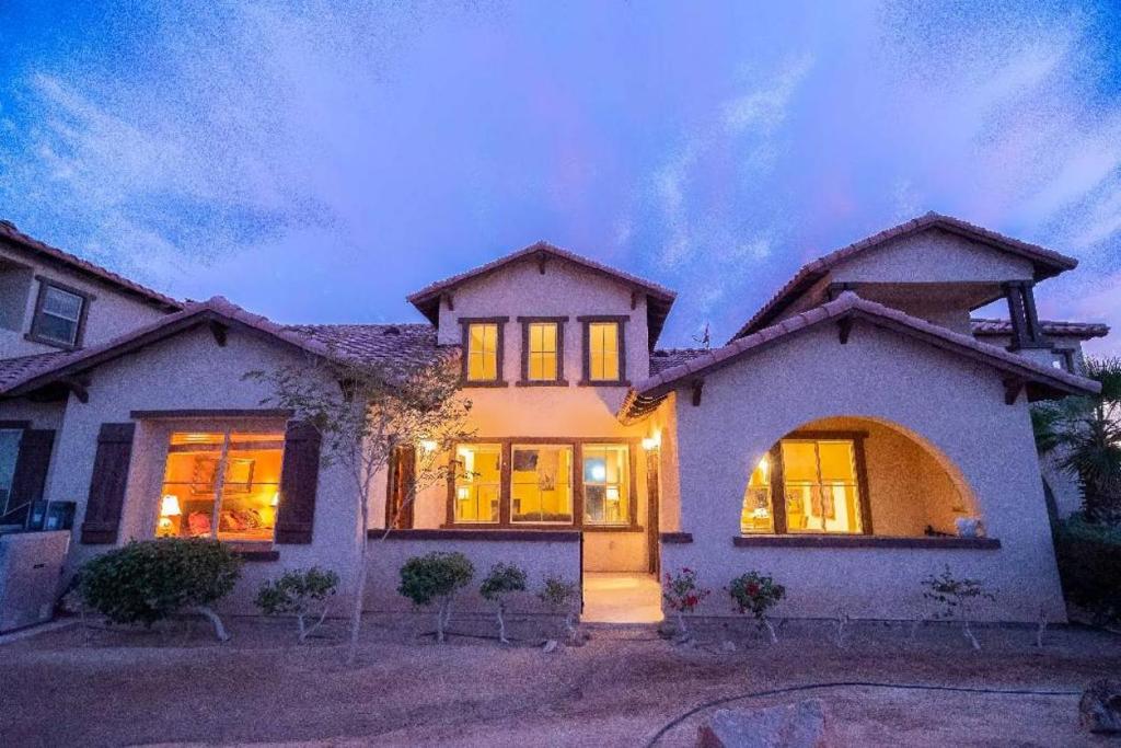 a house with its lights on in the evening at Come, Experience, Collect memories 24-1 in San Felipe