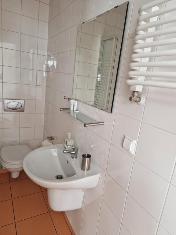 Kúpeľňa v ubytovaní Apartamenty „Lofty w piecowni”