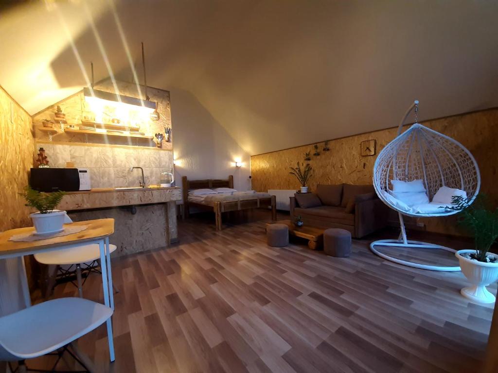 Posezení v ubytování Kazbegi cottages qabarjina